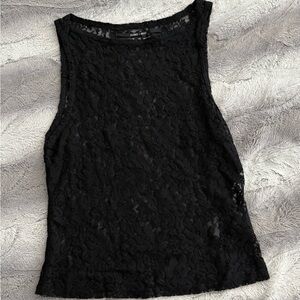 Urban Outfitters Black Lace Sleeveless Top